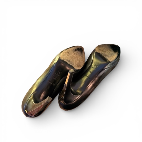 Louis Vuitton Metallic Black Heels 38.5/ 8.5 - Picture 6 of 7
